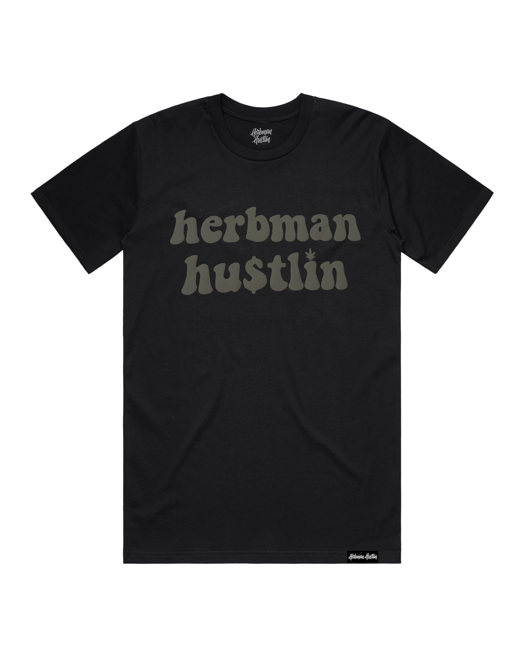 Herbman Hustlin Puff Puff Tee -  Black/Grey