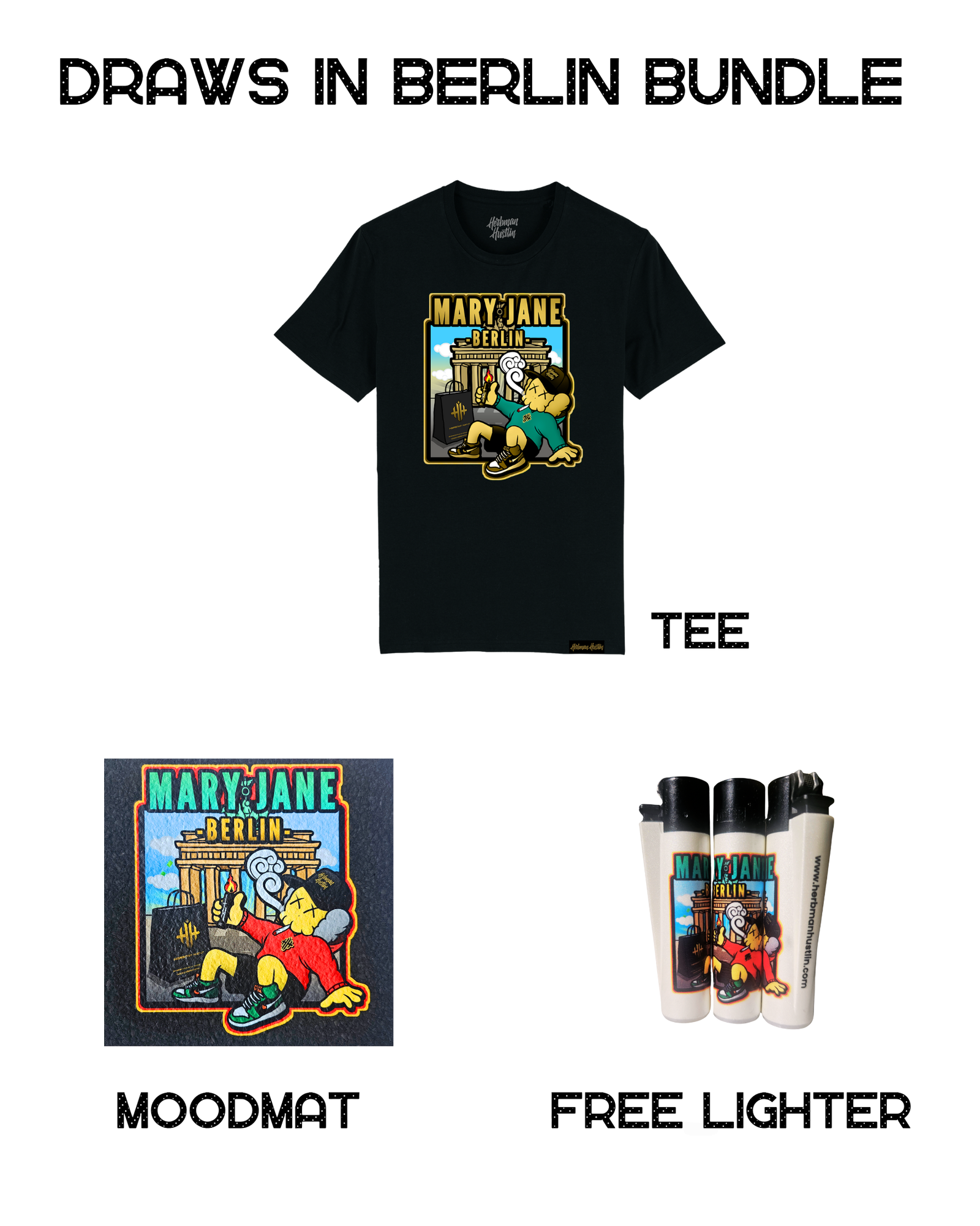 DRAWS IN BERLIN BLACK TEE BUNDLE