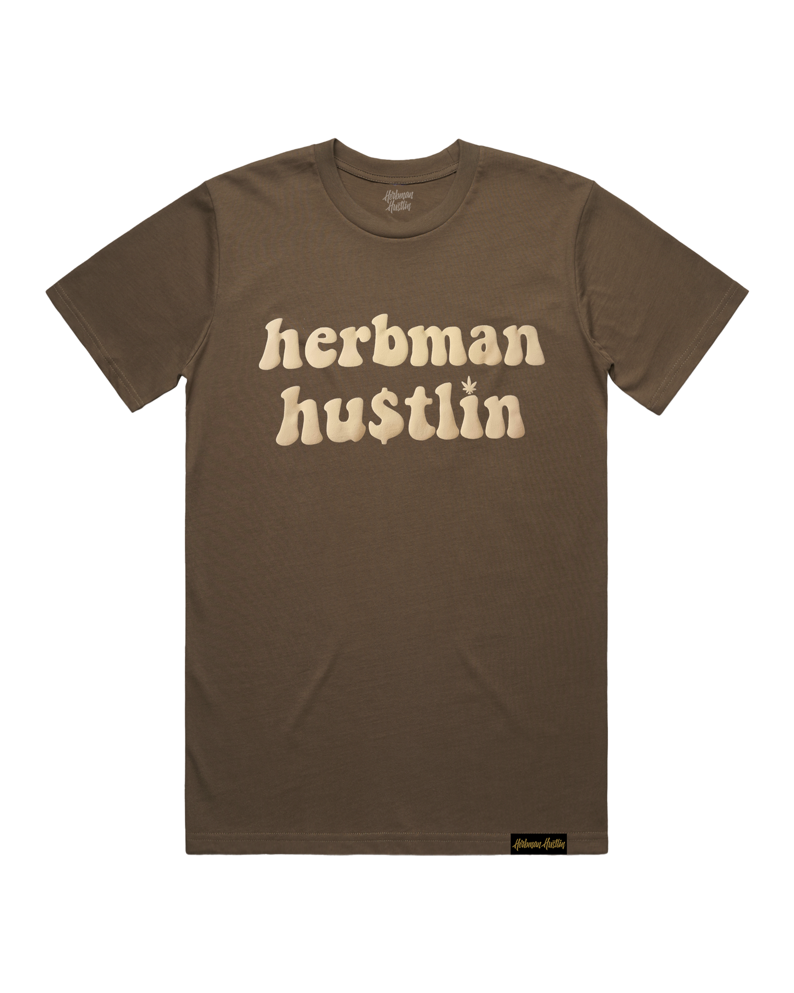 Herbman Hustlin Puff Puff Tee - Coffee & Cream Edition