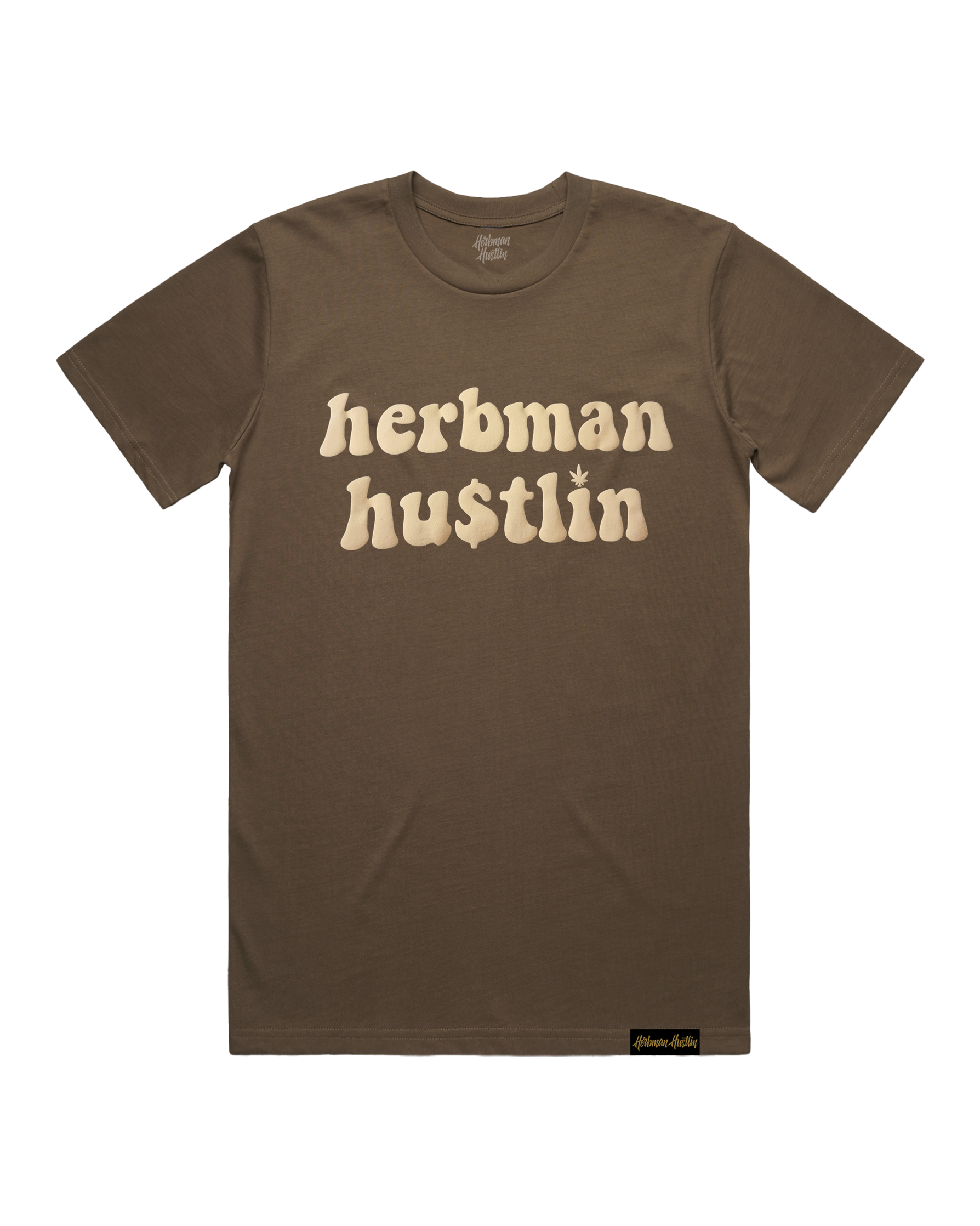 Herbman Hustlin Puff Puff Tee - Coffee & Cream Edition