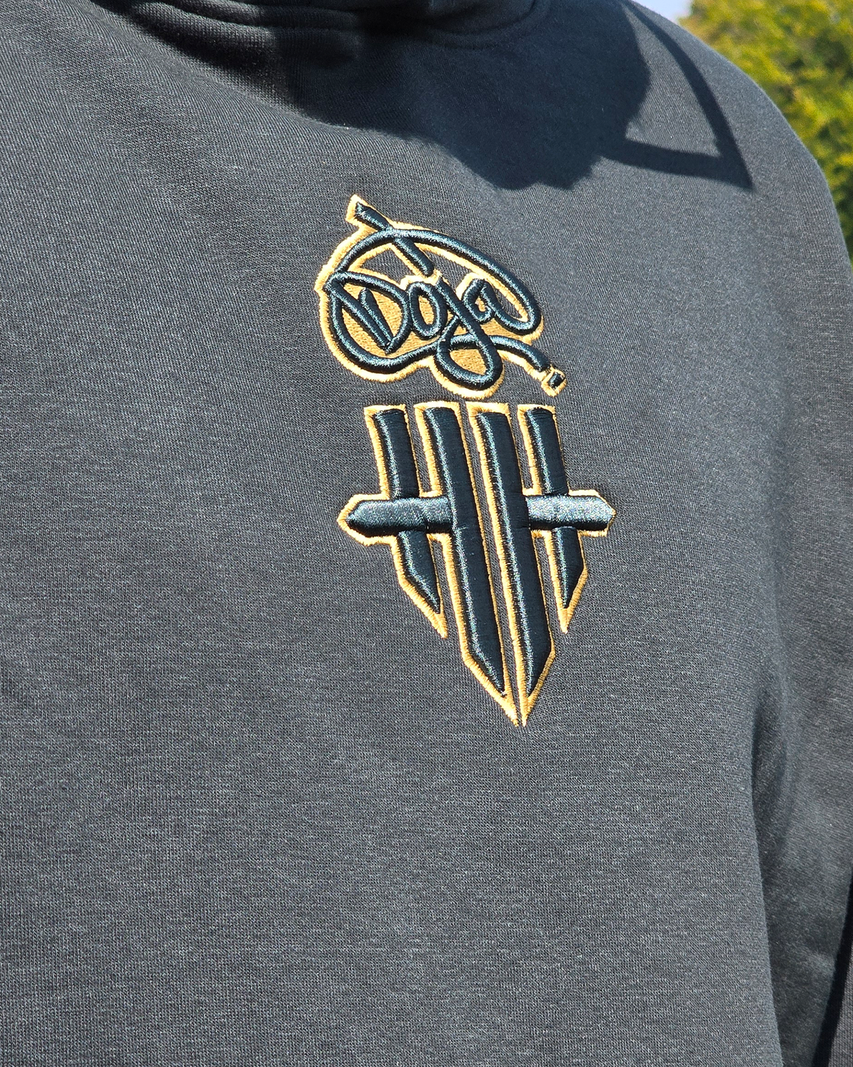Doja x HH Oversized Hoodie - Charcoal/Gold - Free Lighter