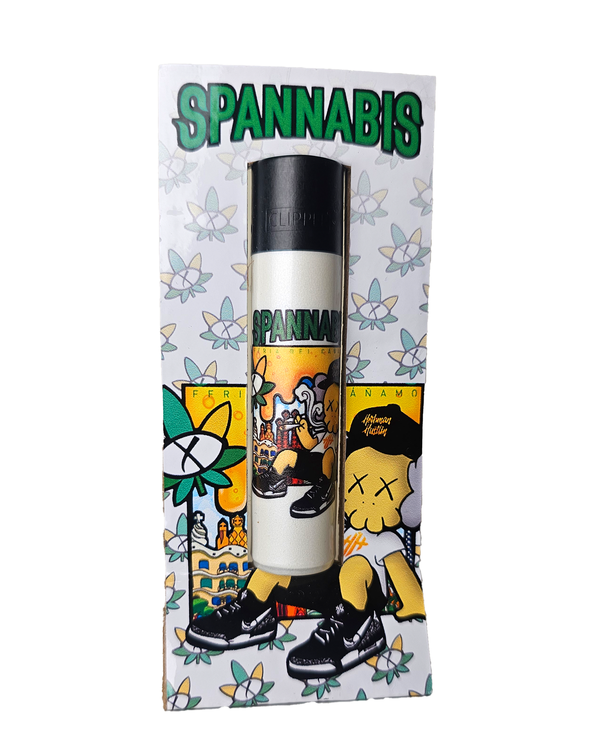 Spannabis Clipper Lighter - White/Colour