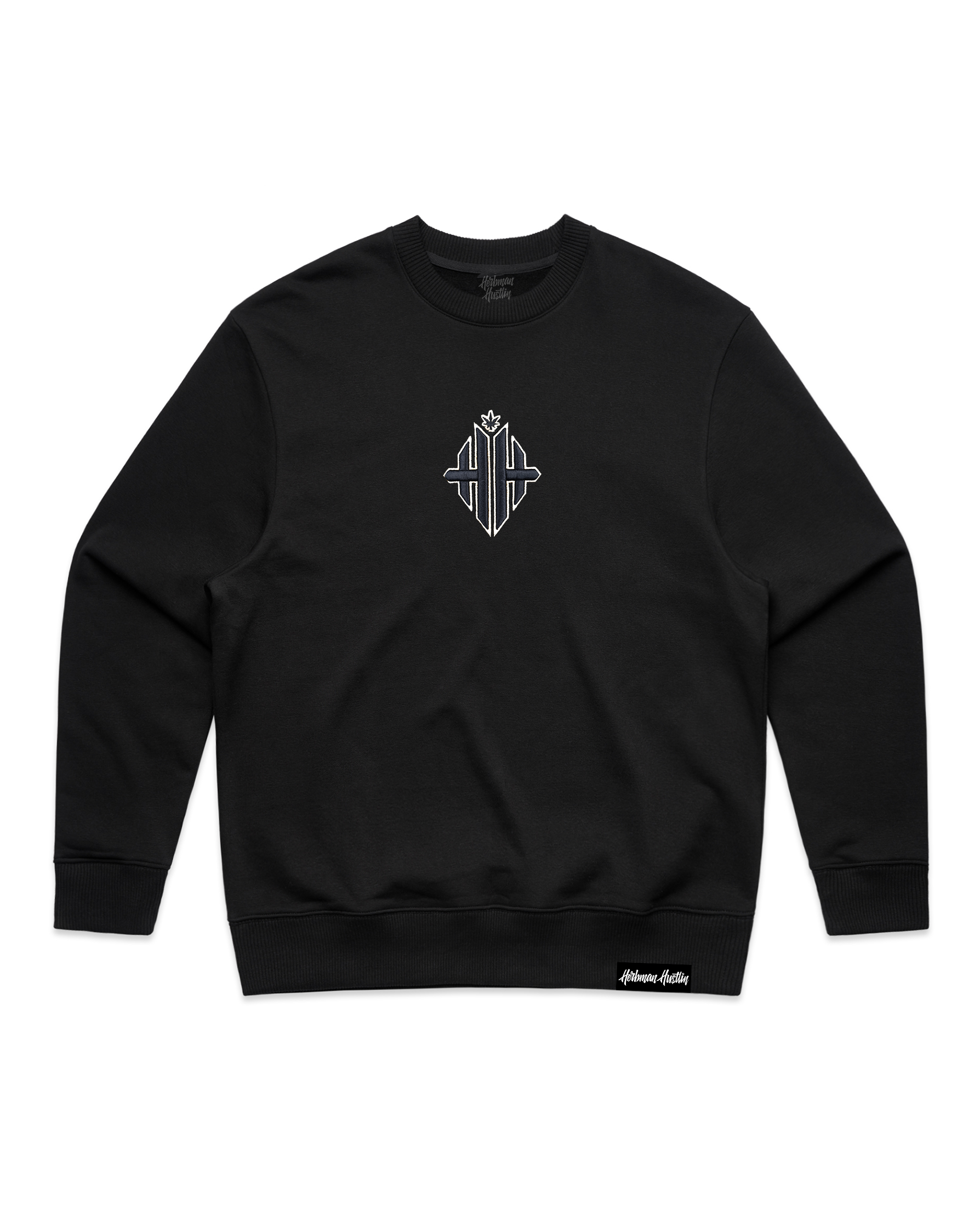 HH Monochrome Oversized Sweatshirt (HEAVYWEIGHT) - Black/White