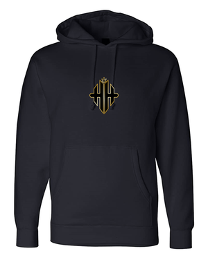 Herbman Hustlin 24K Monogram Hoodie Black Metallic Gold