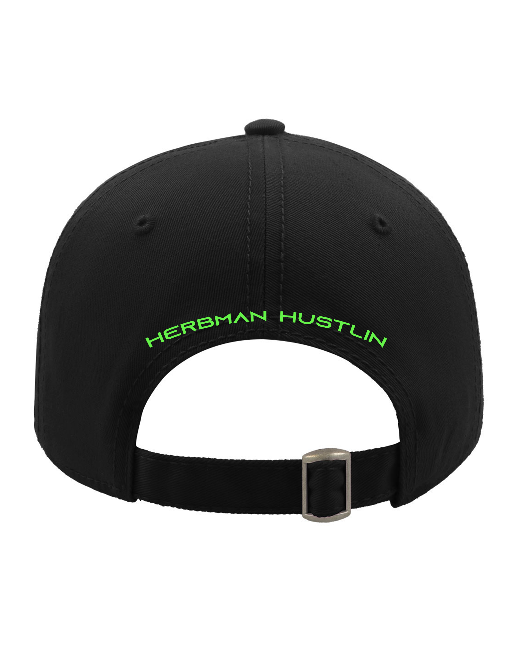 Herbman Hustlin Monogram Cap - Black/Neon Green