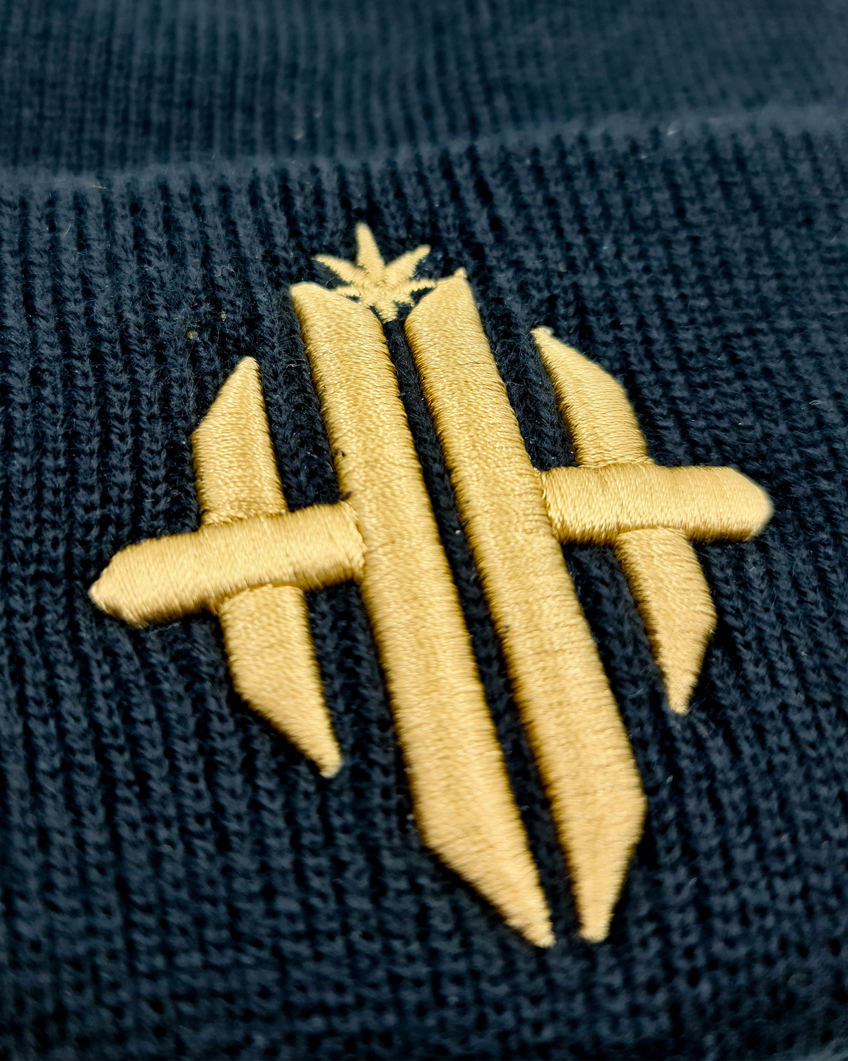 Herbman Hustlin Monogram Beanie - Black/Gold