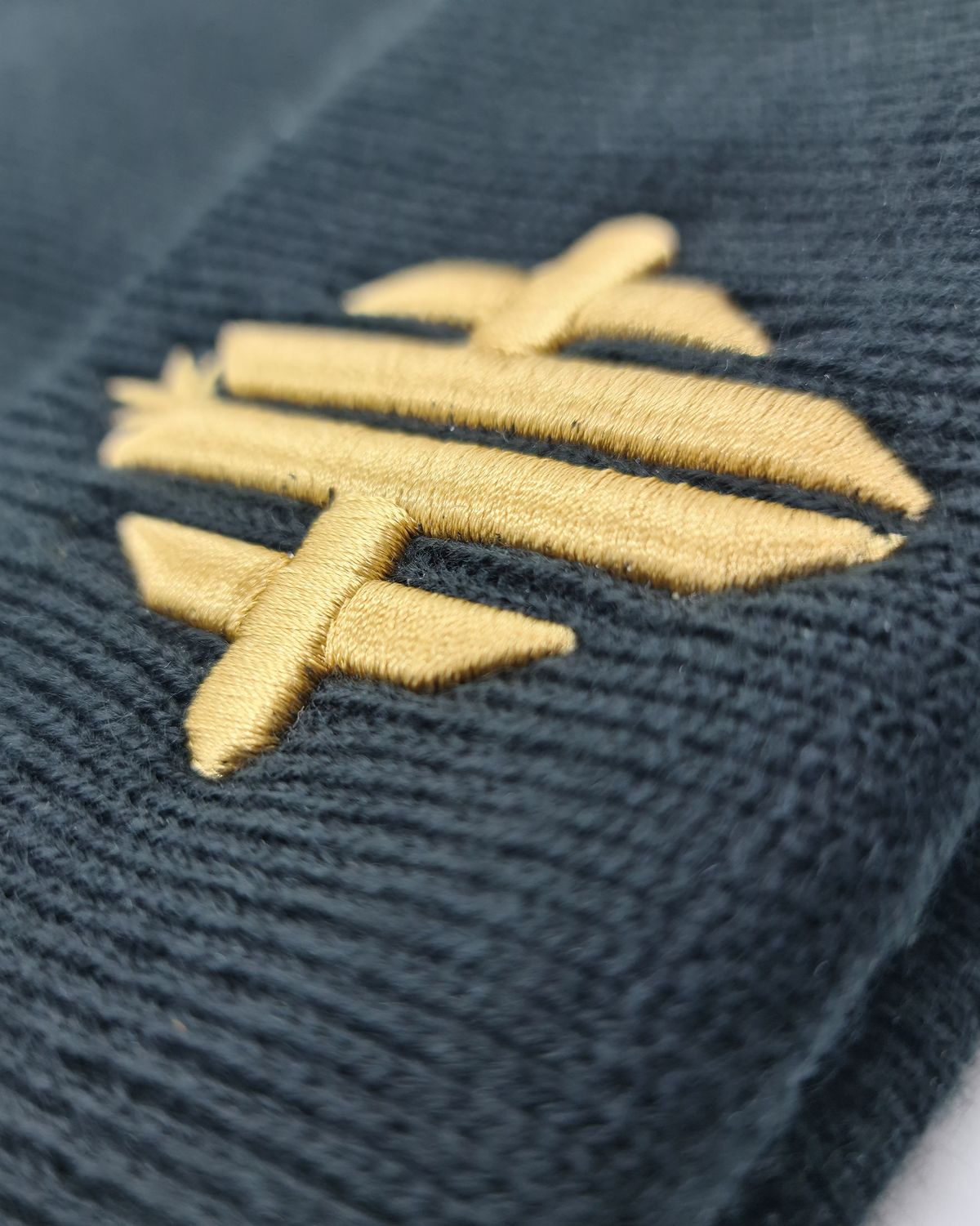 Herbman Hustlin Monogram Beanie - Black/Gold