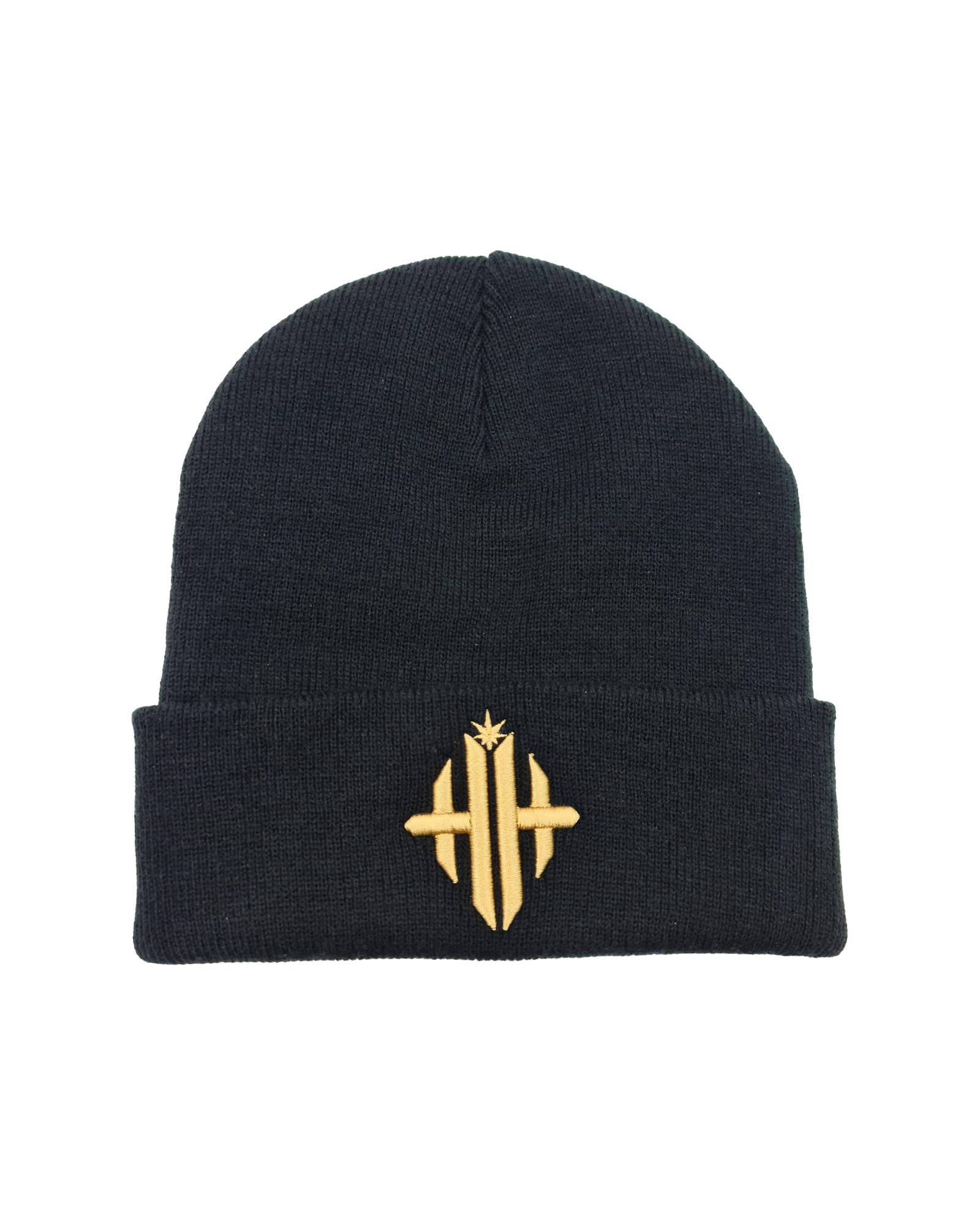 Herbman Hustlin Monogram Beanie - Black/Gold