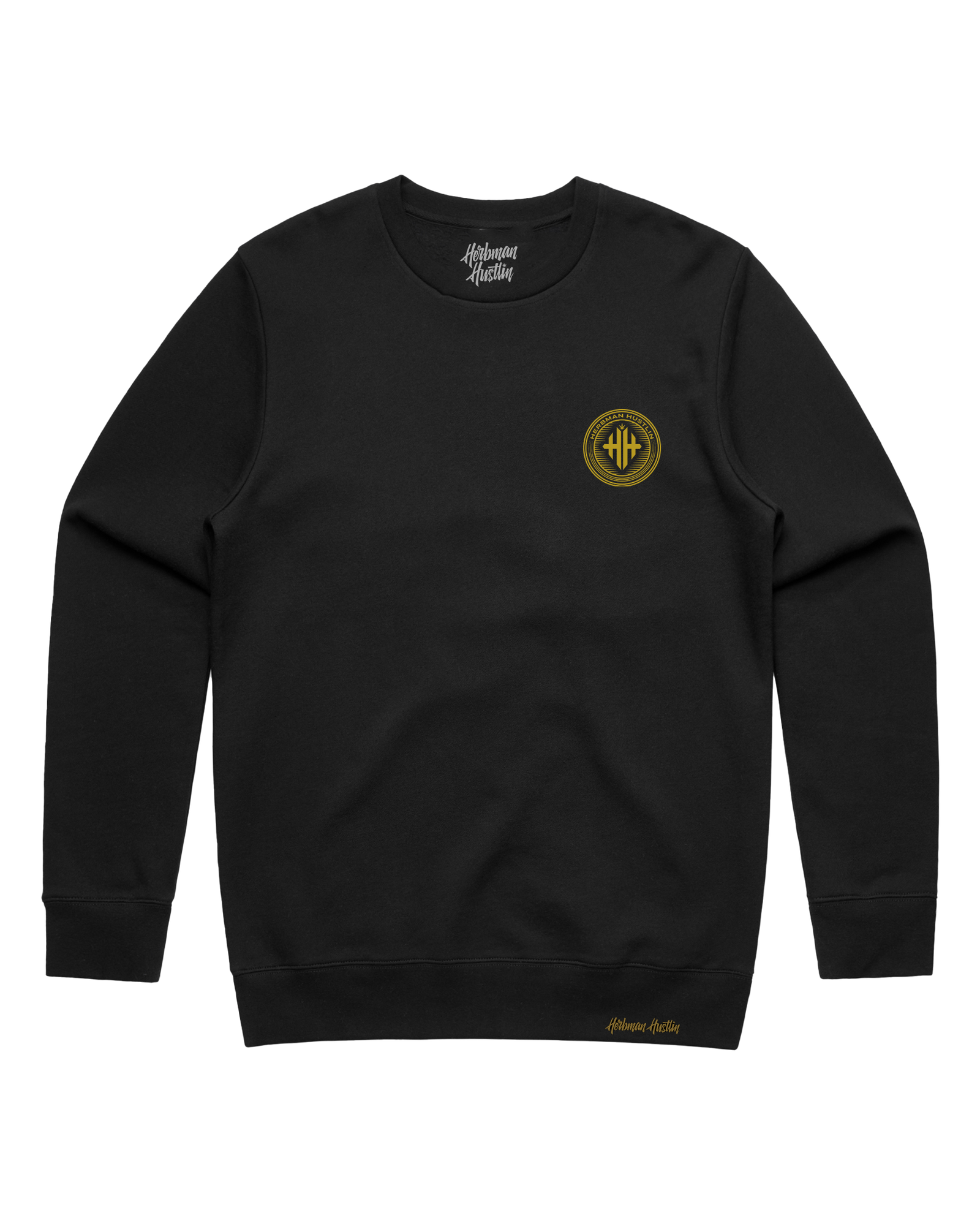 Herbman Hustlin Heavyweight PVC Patch Tracksuit - Black/Gold