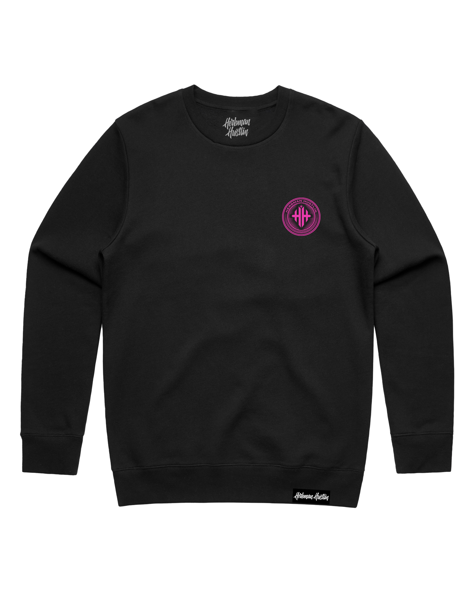 Herbman Hustlin Heavyweight PVC 3D Patch Tracksuit - Black/Pink