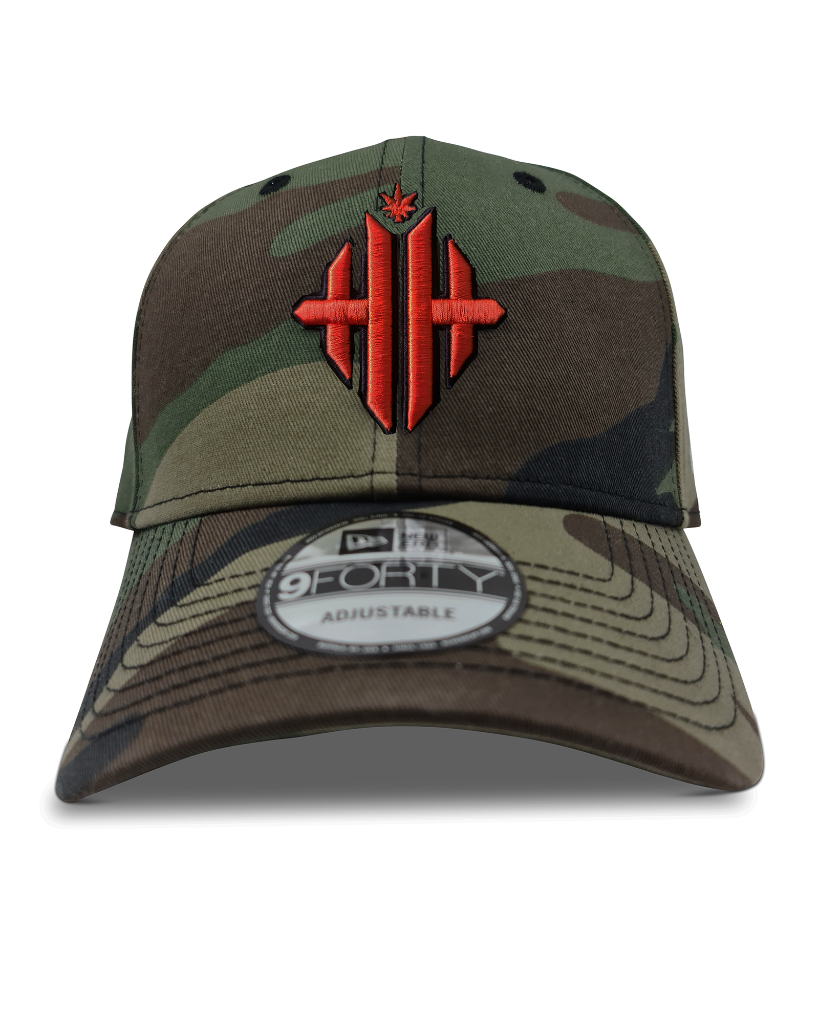Herbman Hustlin x New Era 9FORTY® Monogram Cap - Green Camo/Orange