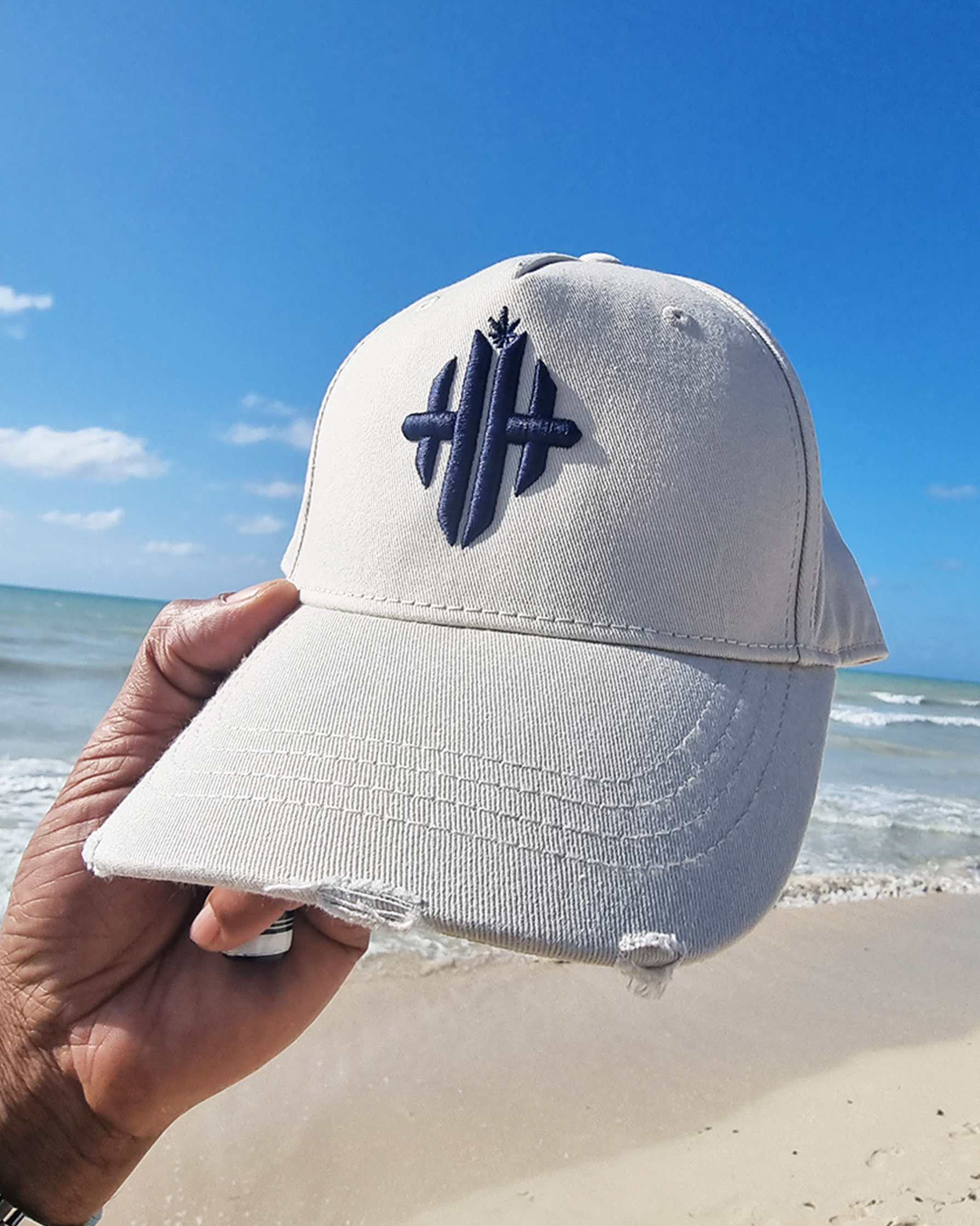 Herbman Hustlin Monogram Cap - Cream/Navy