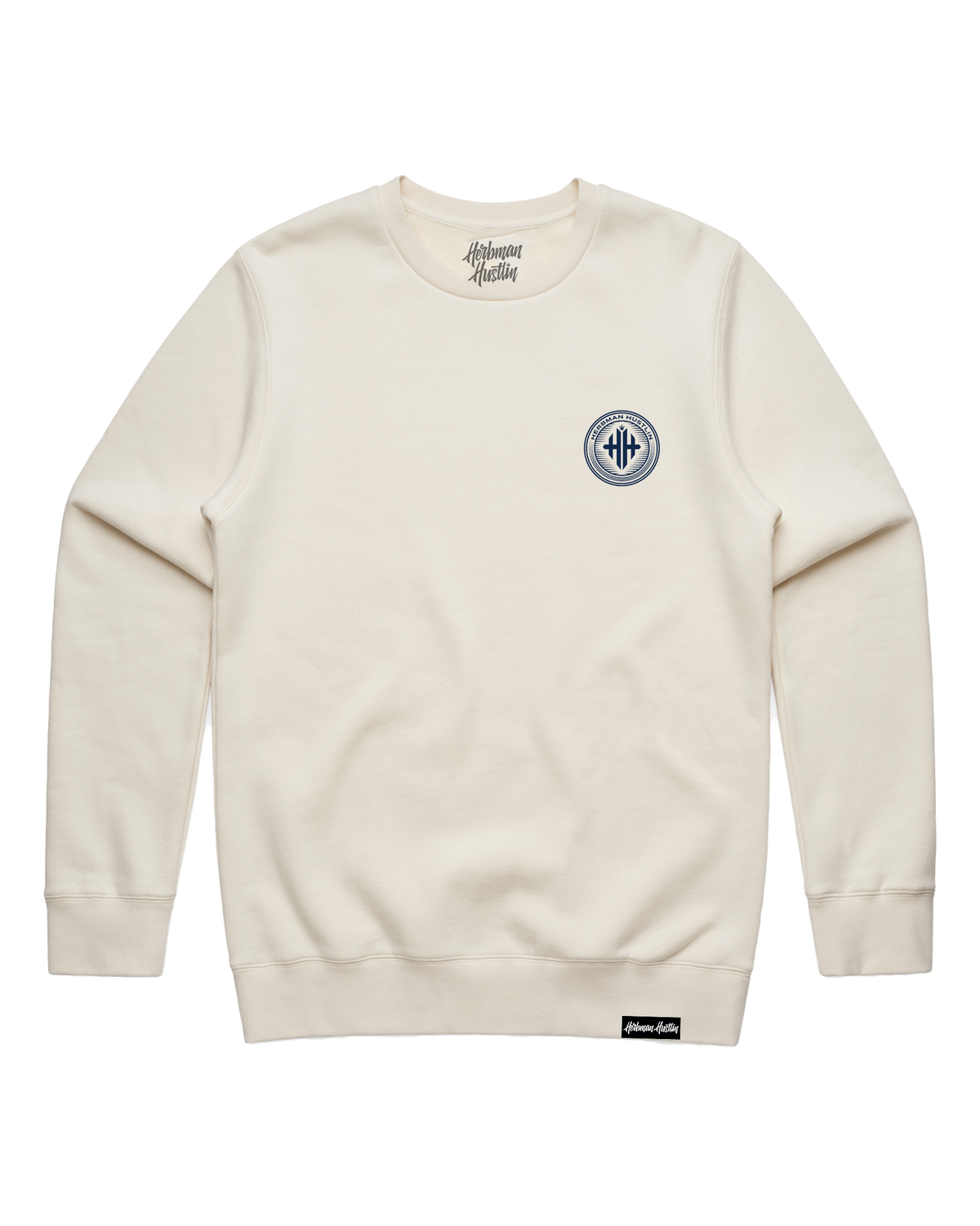 Herbman Hustlin Heavyweight PVC 3D Patch Tracksuit - Cream/Blue