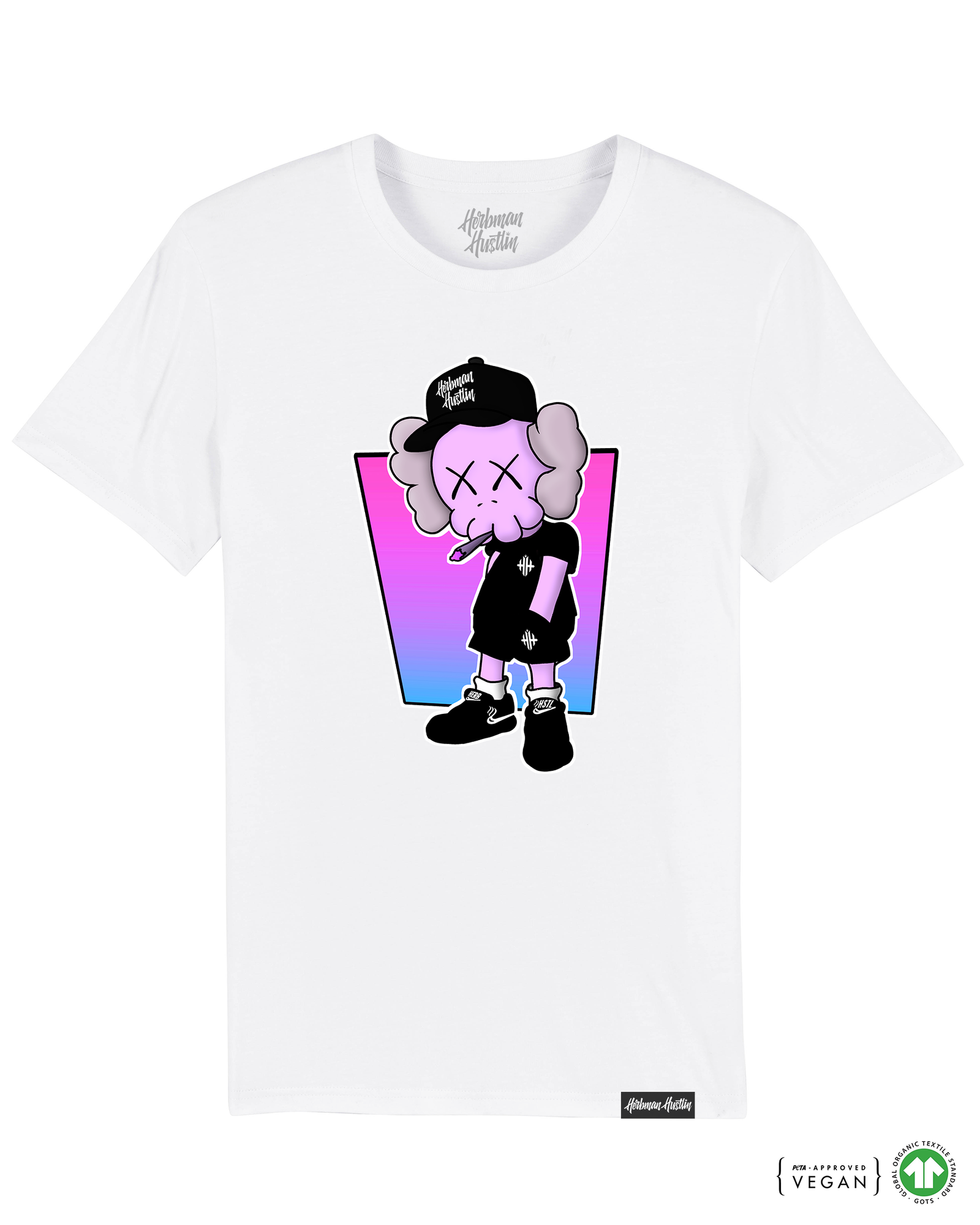 DRAWS Organic Tee - White/Pink