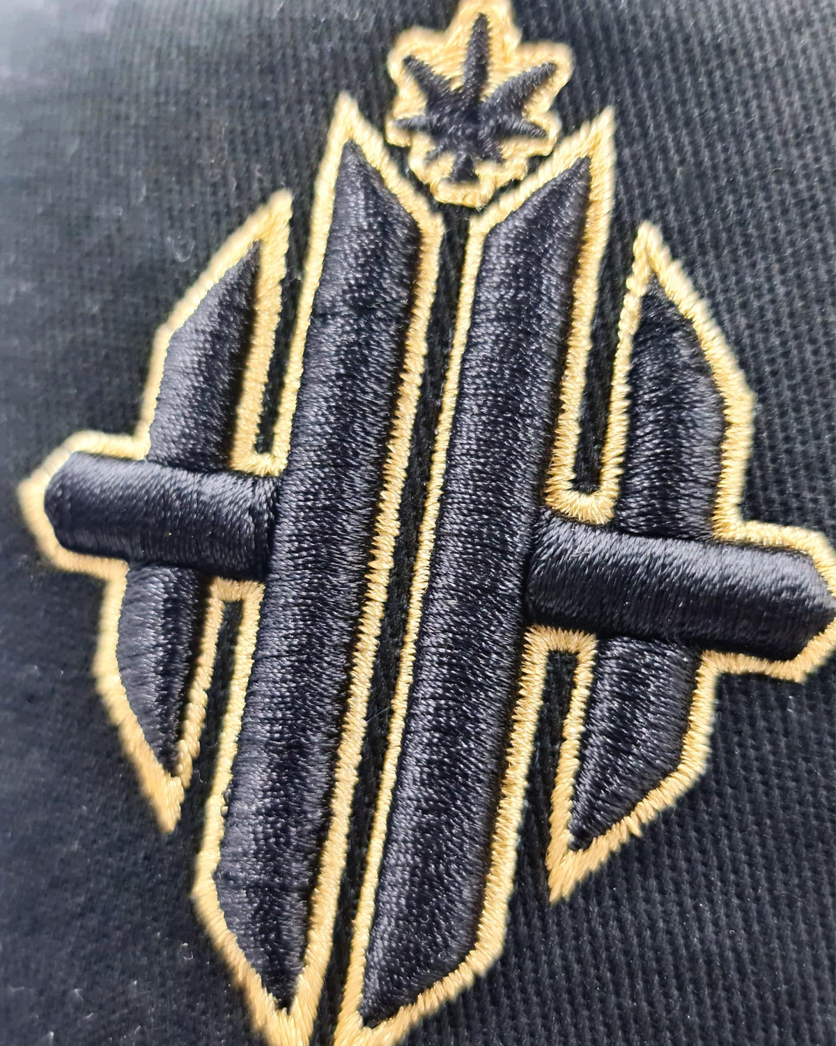 Herbman Hustlin 24k Monogram Cap - Black/Metallic Gold