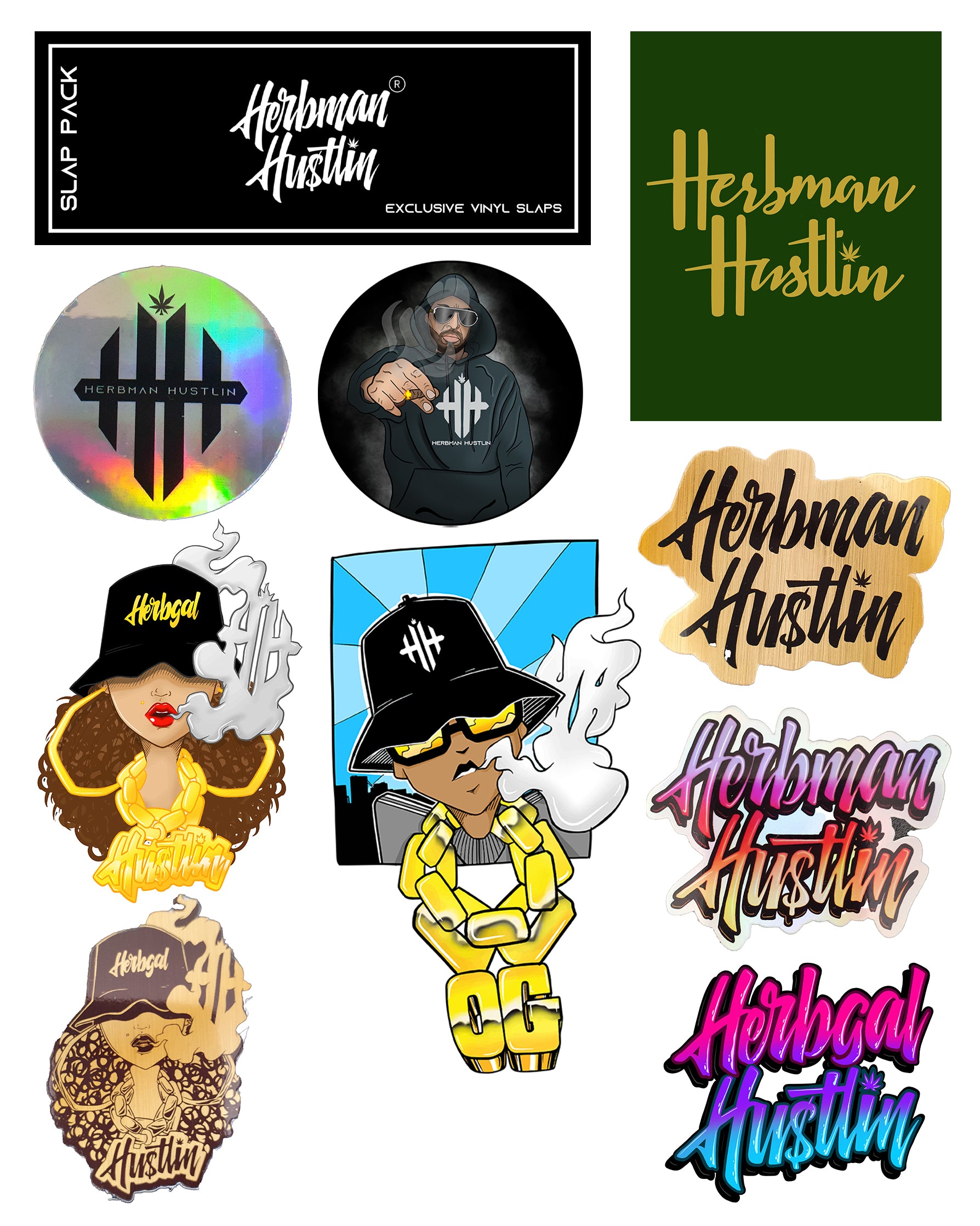 Herbman Hustlin Sticker pack