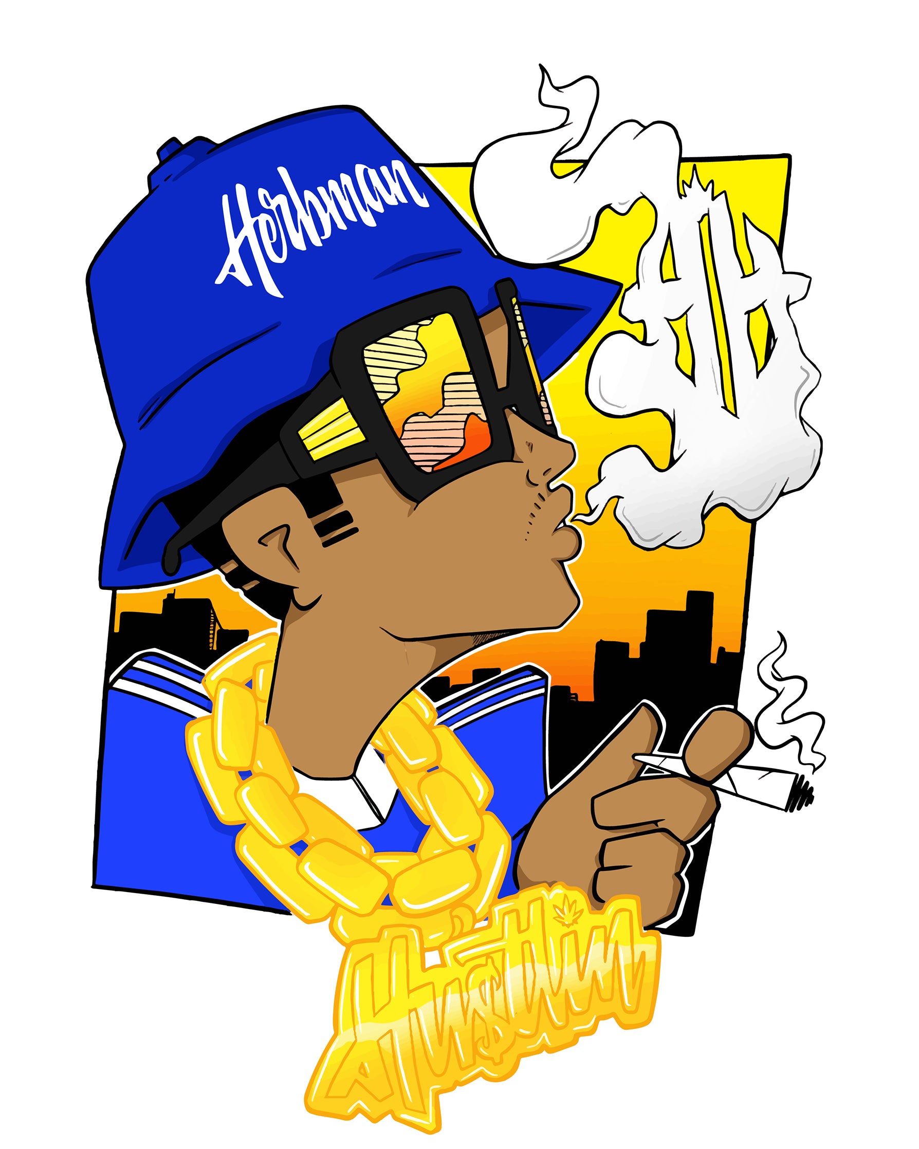 Herbman Hustlin Assorted 9 Sticker Slap Pack