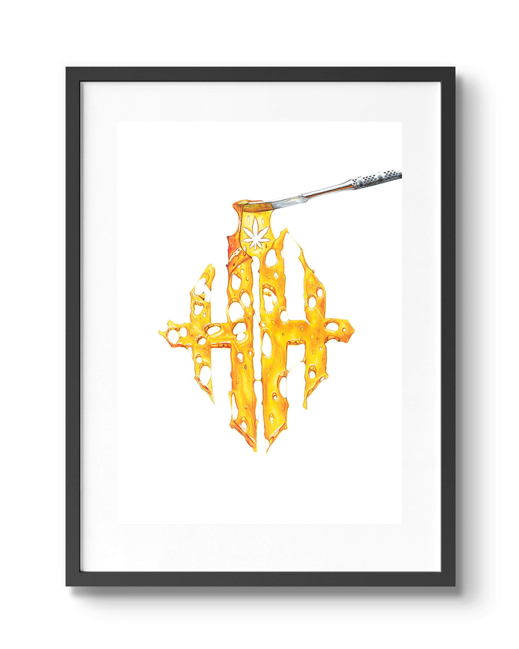 HH SHATTER  A3 Poster Print - White/Colour