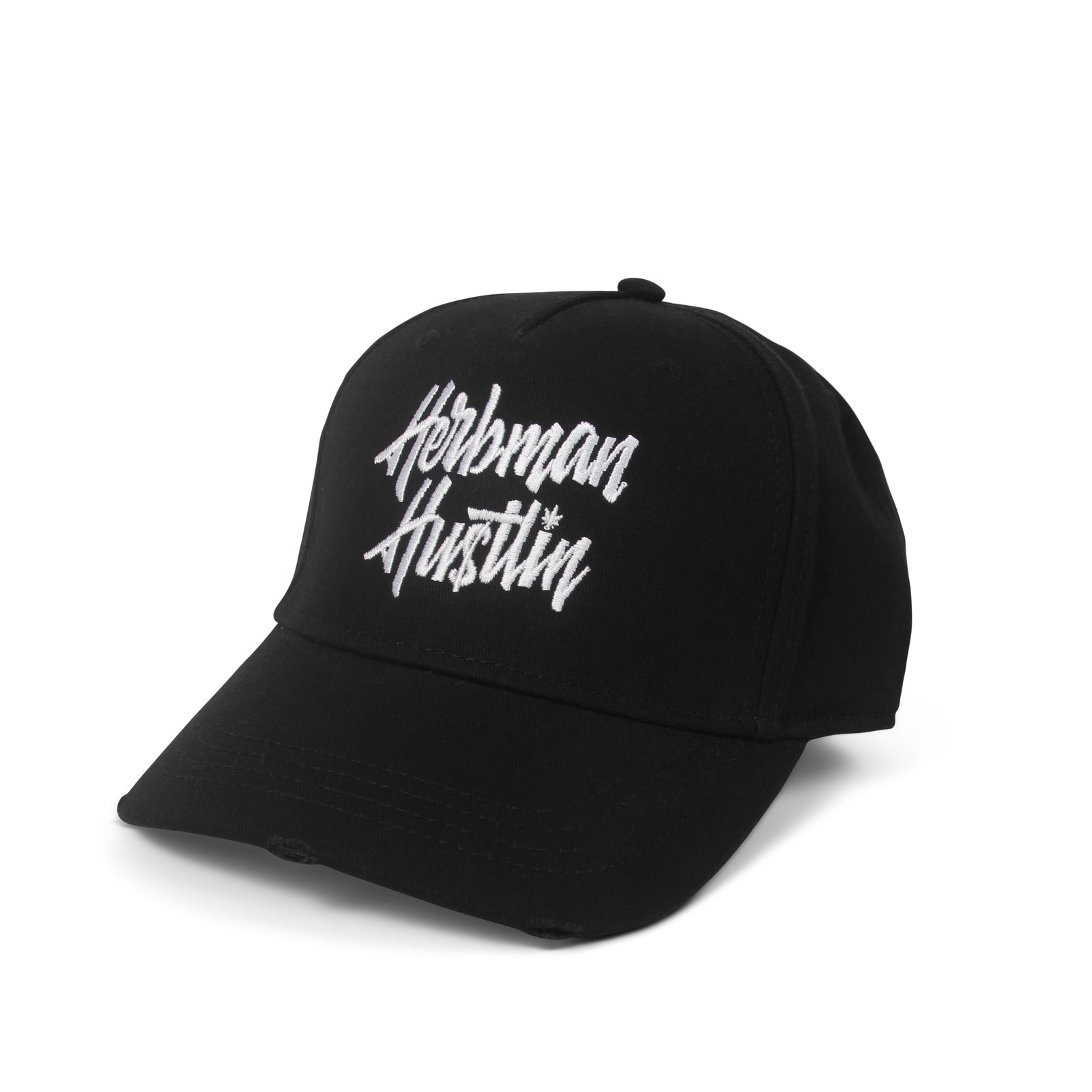 Herbman Hustlin Script Cap - Black/White