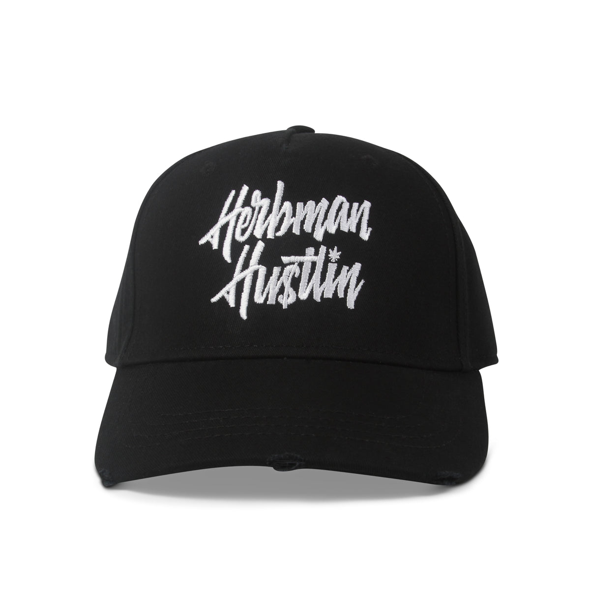 Herbman Hustlin Script Cap - Black/White - Front