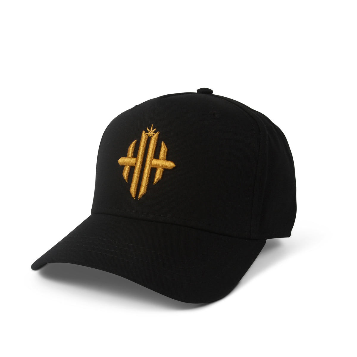 Herbman Hustlin Monogram Cap - Black/Gold - Front