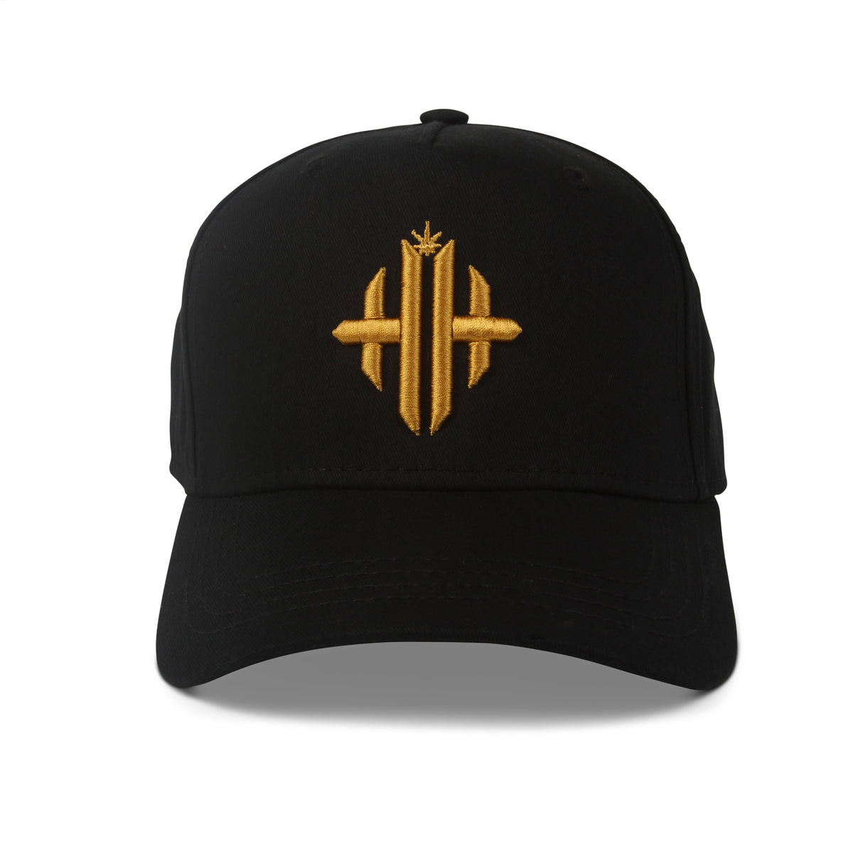 Herbman Hustlin Monogram Cap - Black/Gold - Front