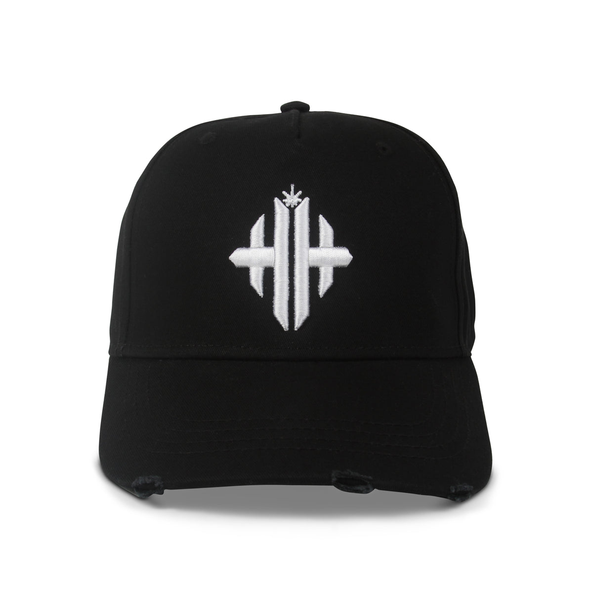 Herbman Hustlin Monogram Cap - Black/White - Front