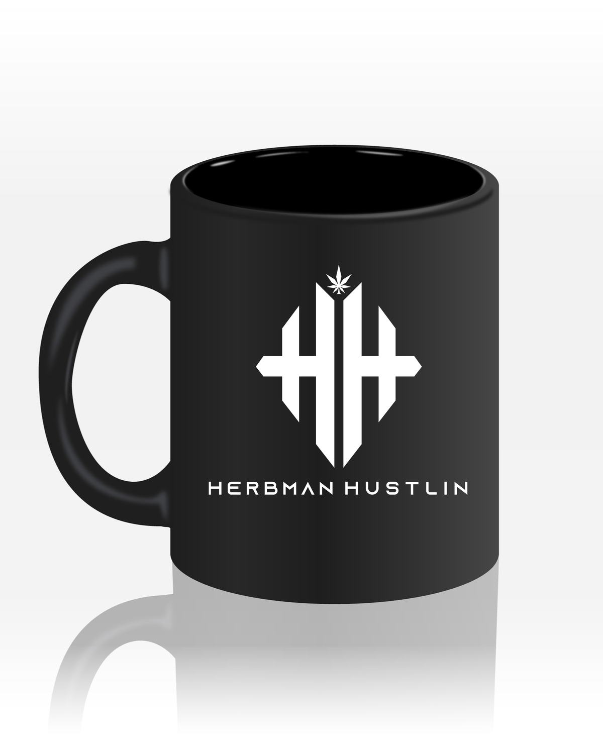 Herbman Hustlin Logo Mug - Black/White