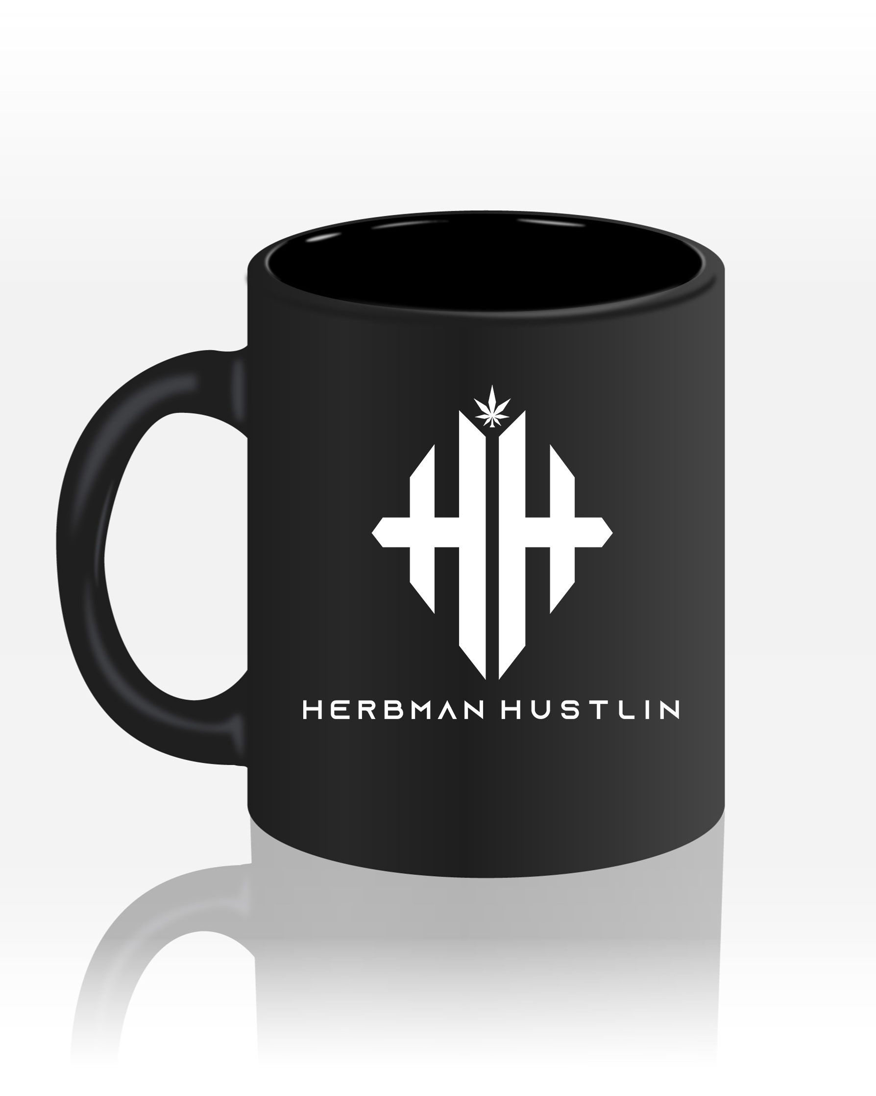Herbman Hustlin Logo Mug - Black/White