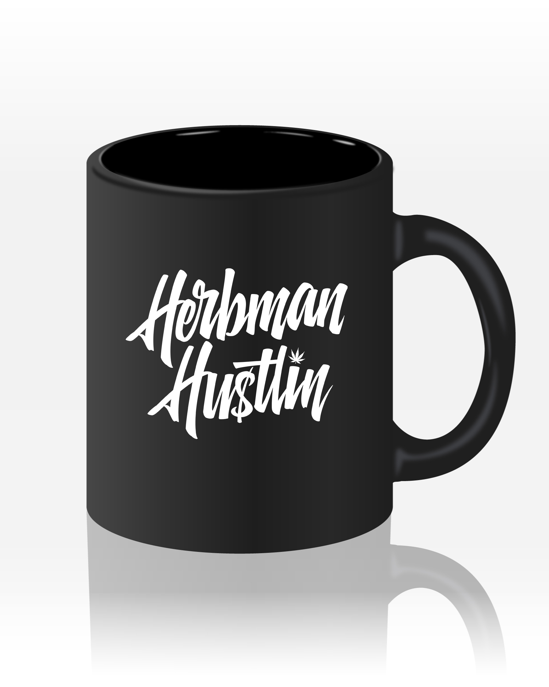 Herbman Hustlin Logo Mug - Black/White