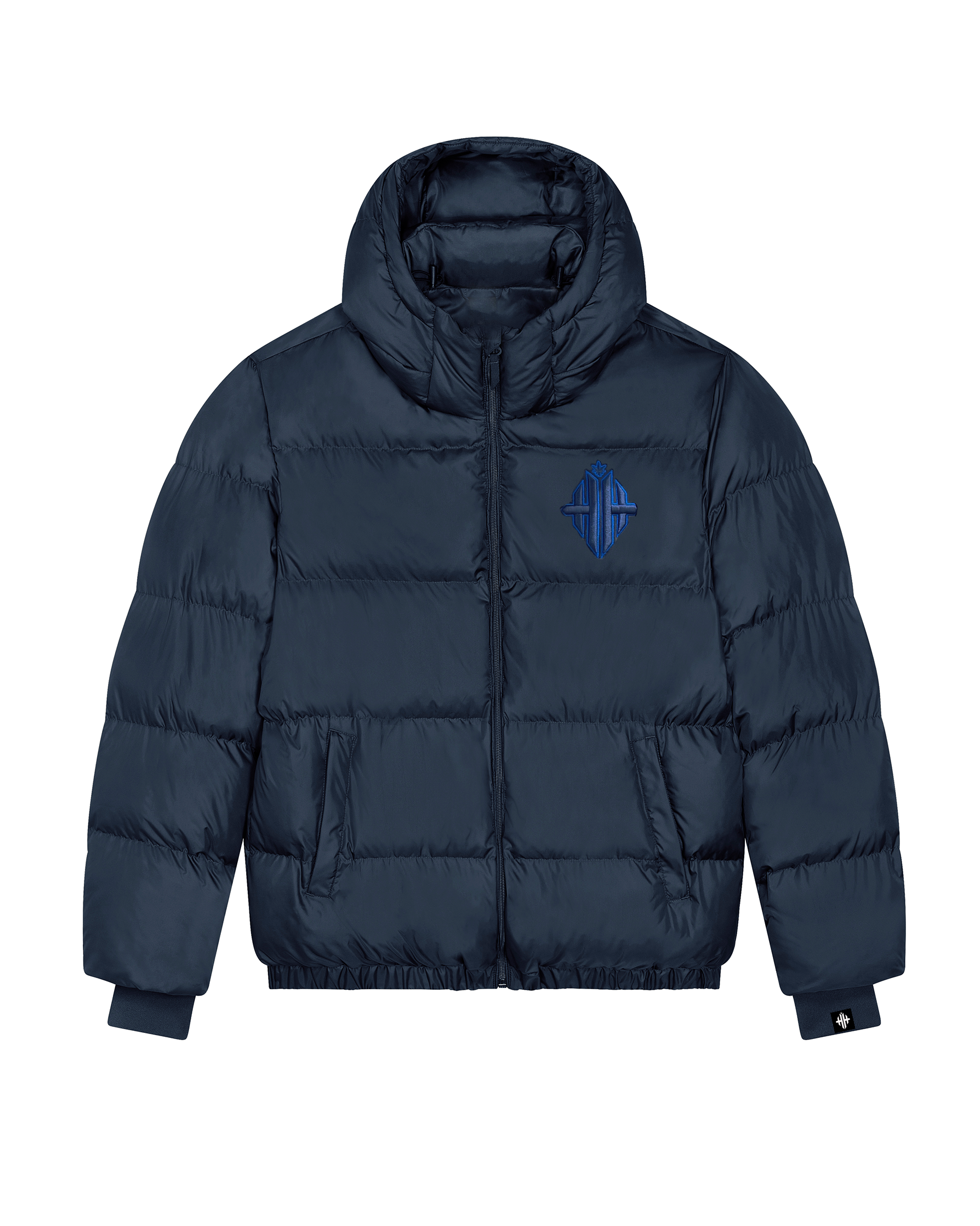 HERBMAN HUSTLIN SAPPHIRE 3D EMBROIDERED PUFFER JACKET - Navy/Galaxy Blue