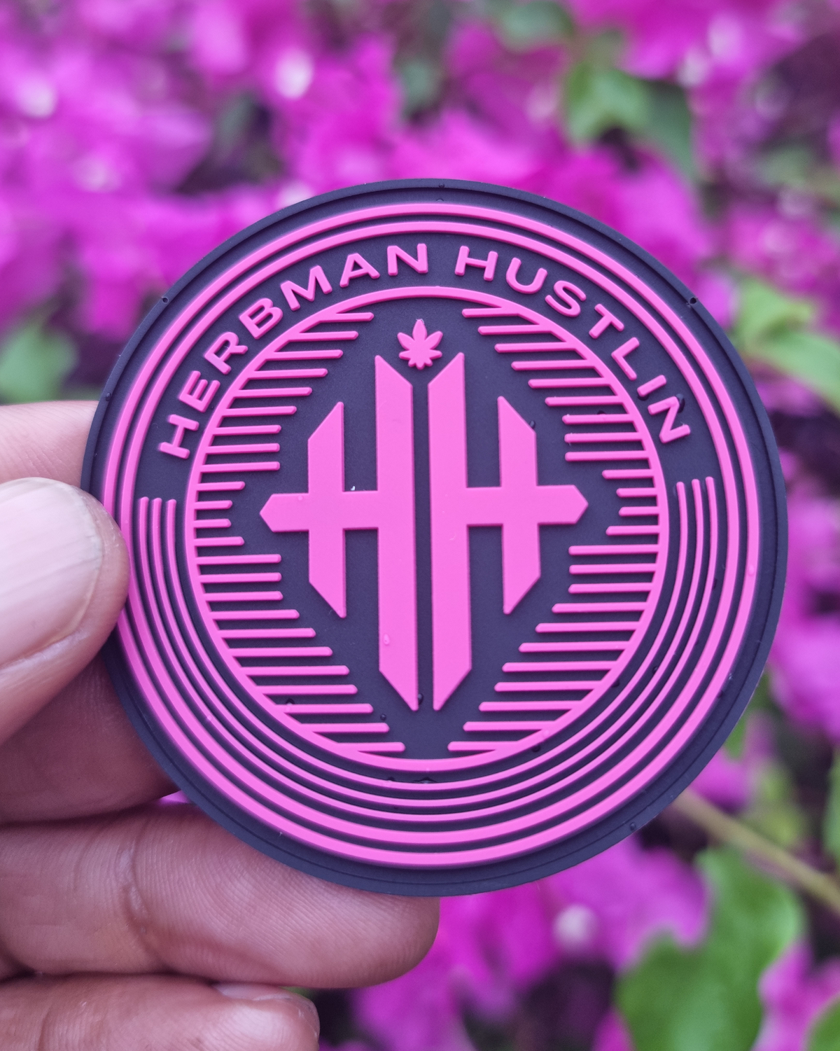 Herbman Hustlin Heavyweight PVC 3D Patch Tracksuit - Black/Pink