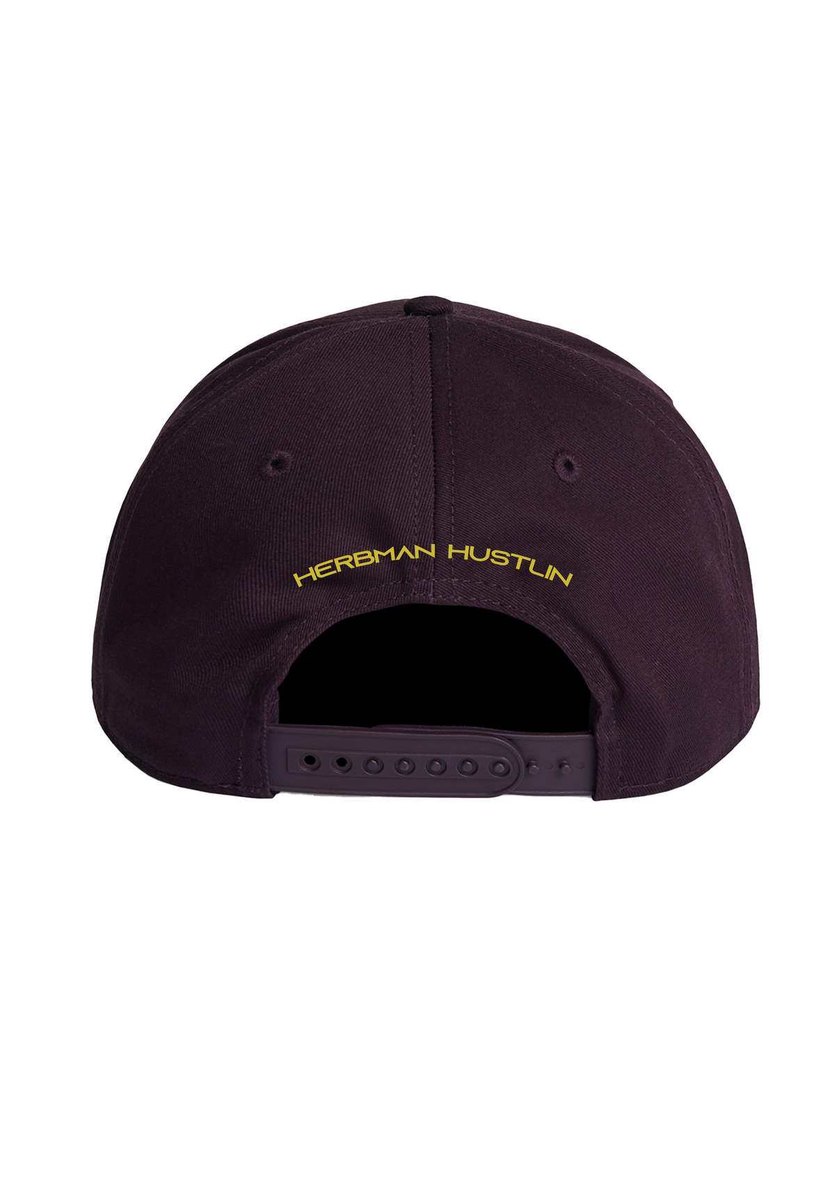 Grape Candy Monogram Snapback Cap - Plum/Gold