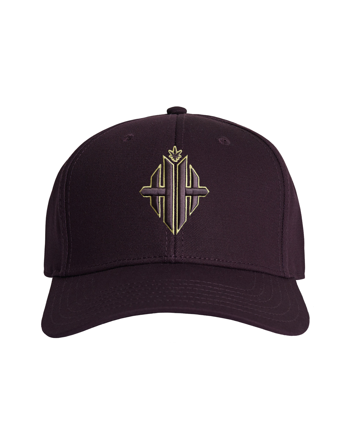 Grape Candy Monogram Snapback Cap - Plum/Gold