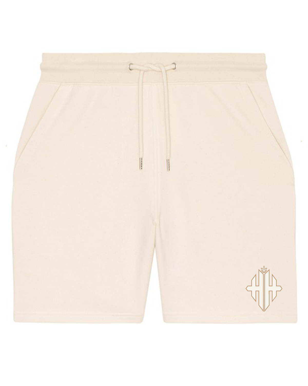 Herbman Hustlin Platinum Monogram Organic  Shorts - Cream/Platinum