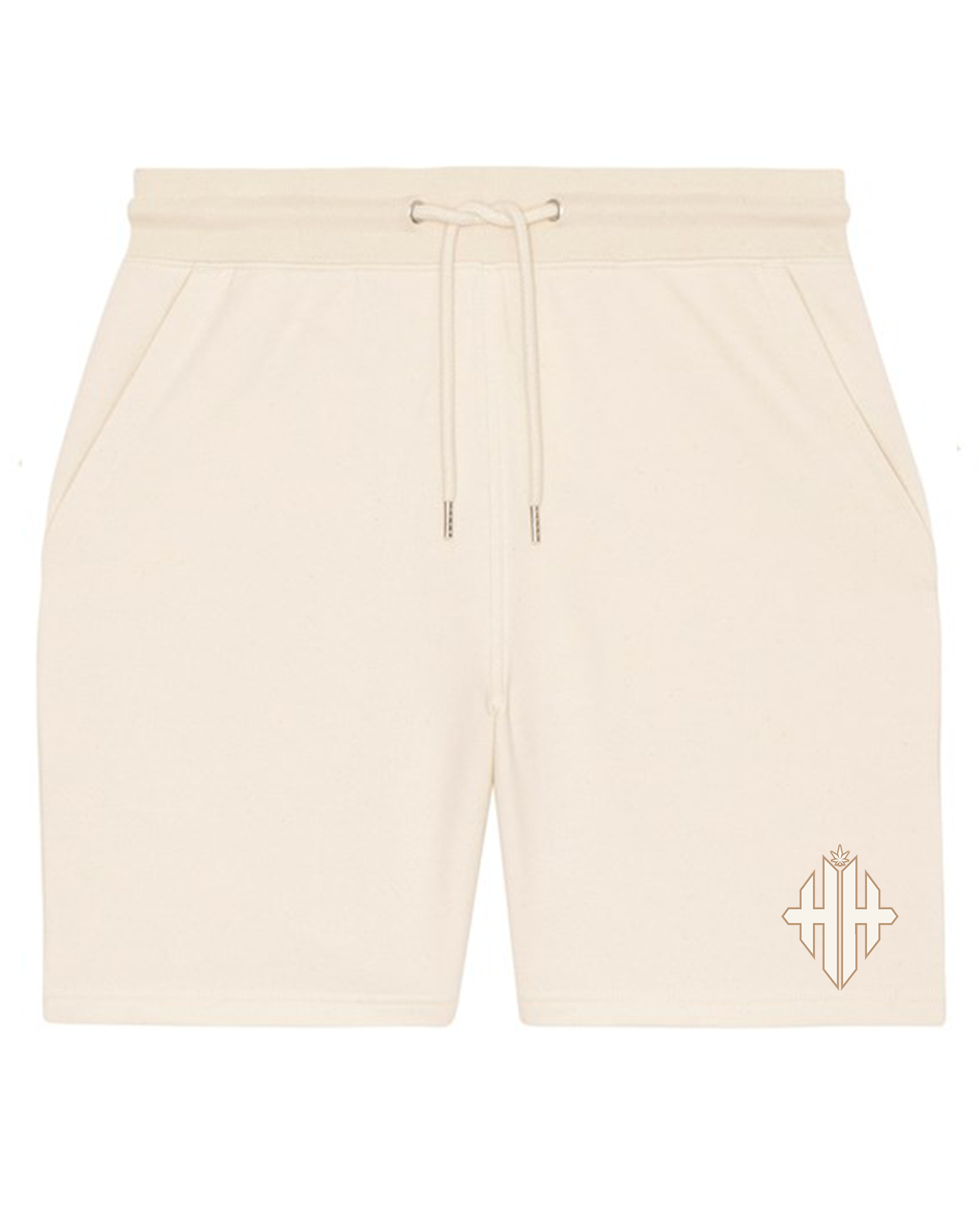 Herbman Hustlin Platinum Monogram Organic  Shorts - Cream/Platinum