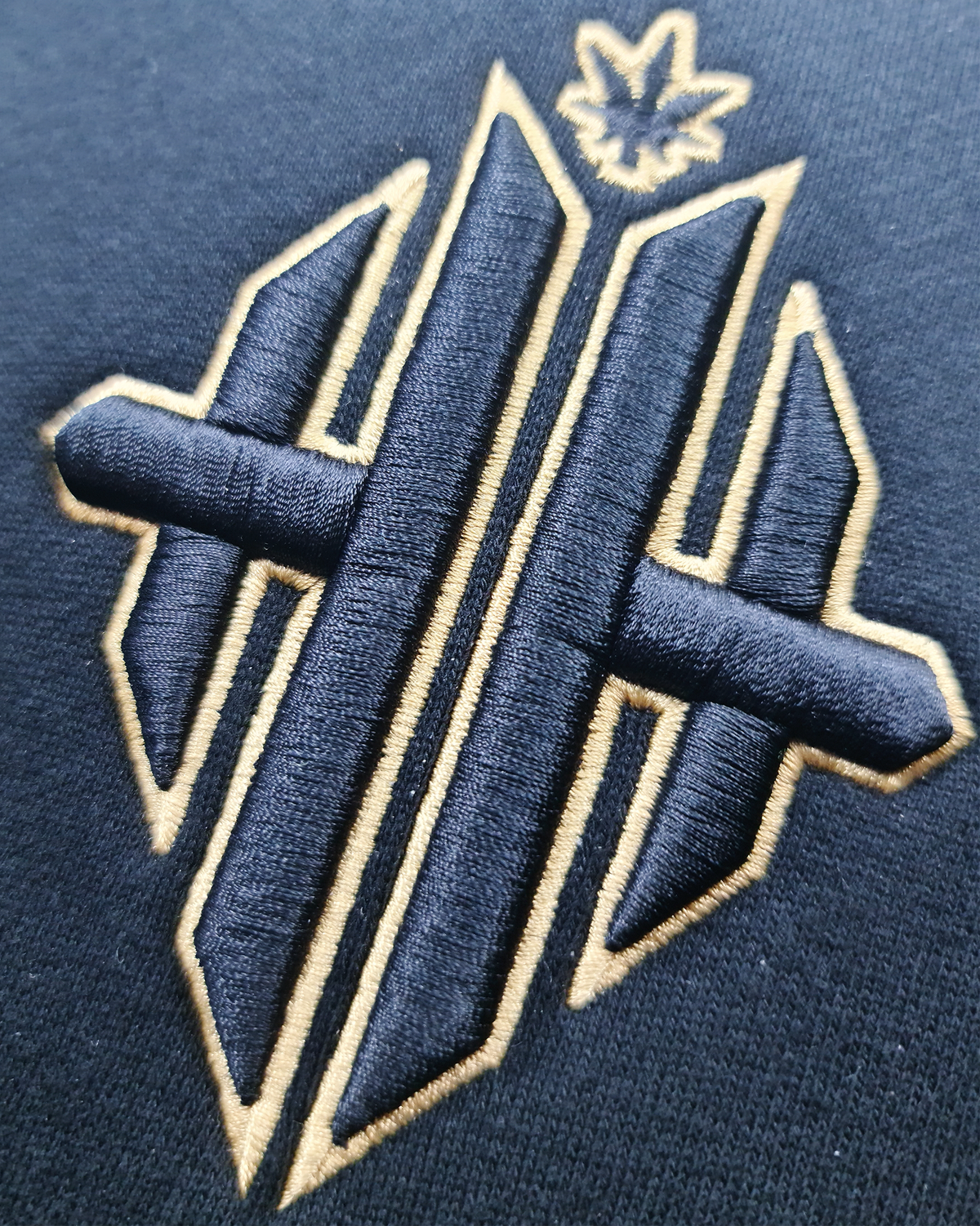 Herbman Hustlin 24K Monogram Tee - Black/Metallic Gold