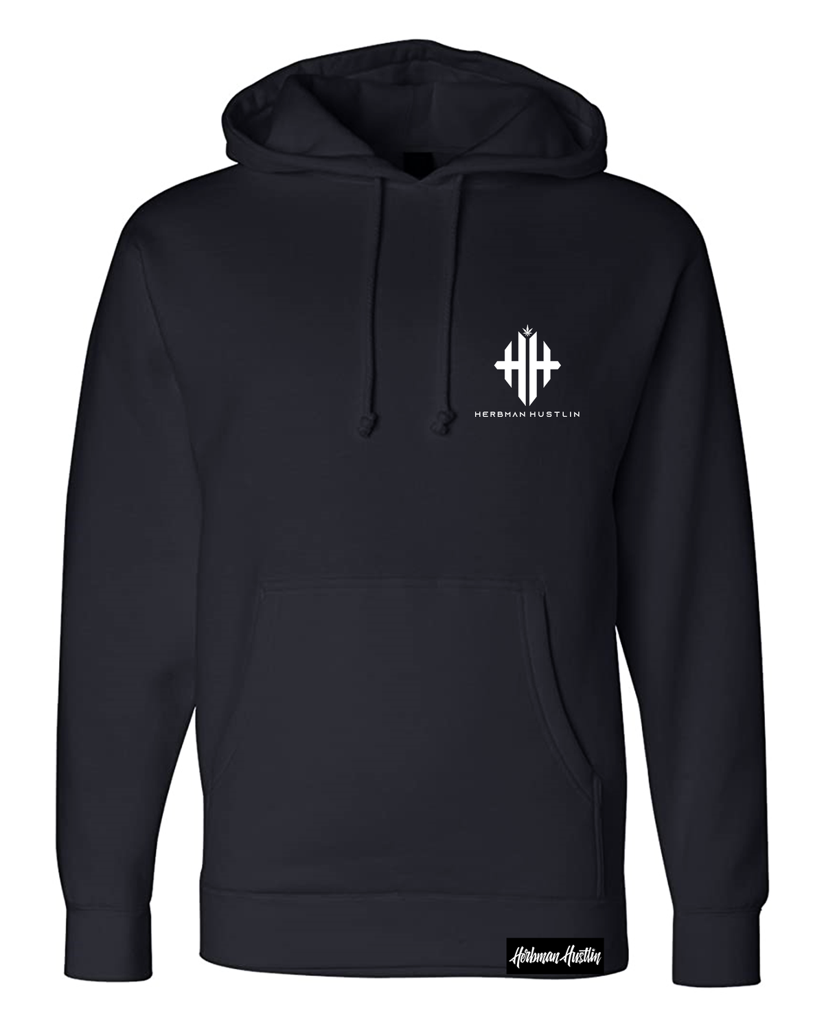 Herbman Hustlin X TRAPART Organic Hoodie- Black/Colour