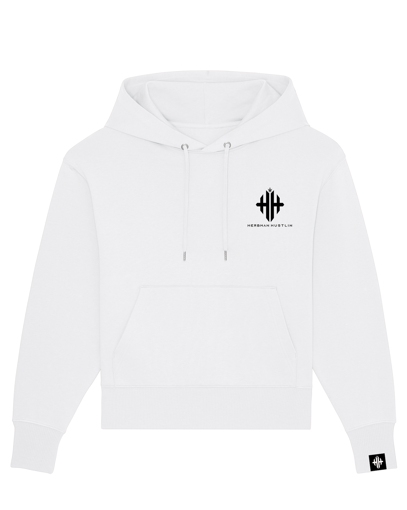 Herbman Hustlin X TRAPART Organic Hoodie- White/Colour