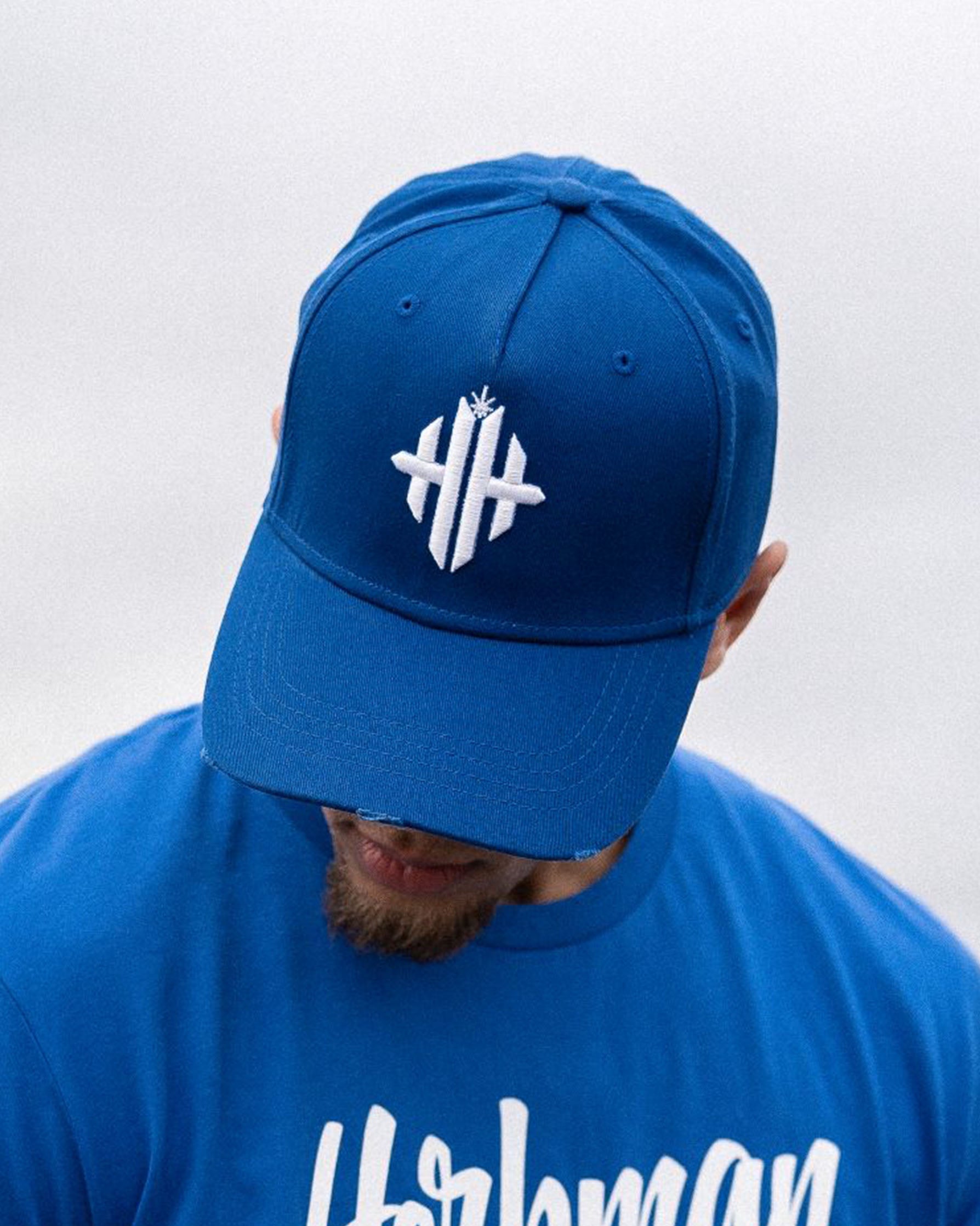 Herbman Hustlin Monogram Cap - Blue/White - LIMITED EDITION - Front