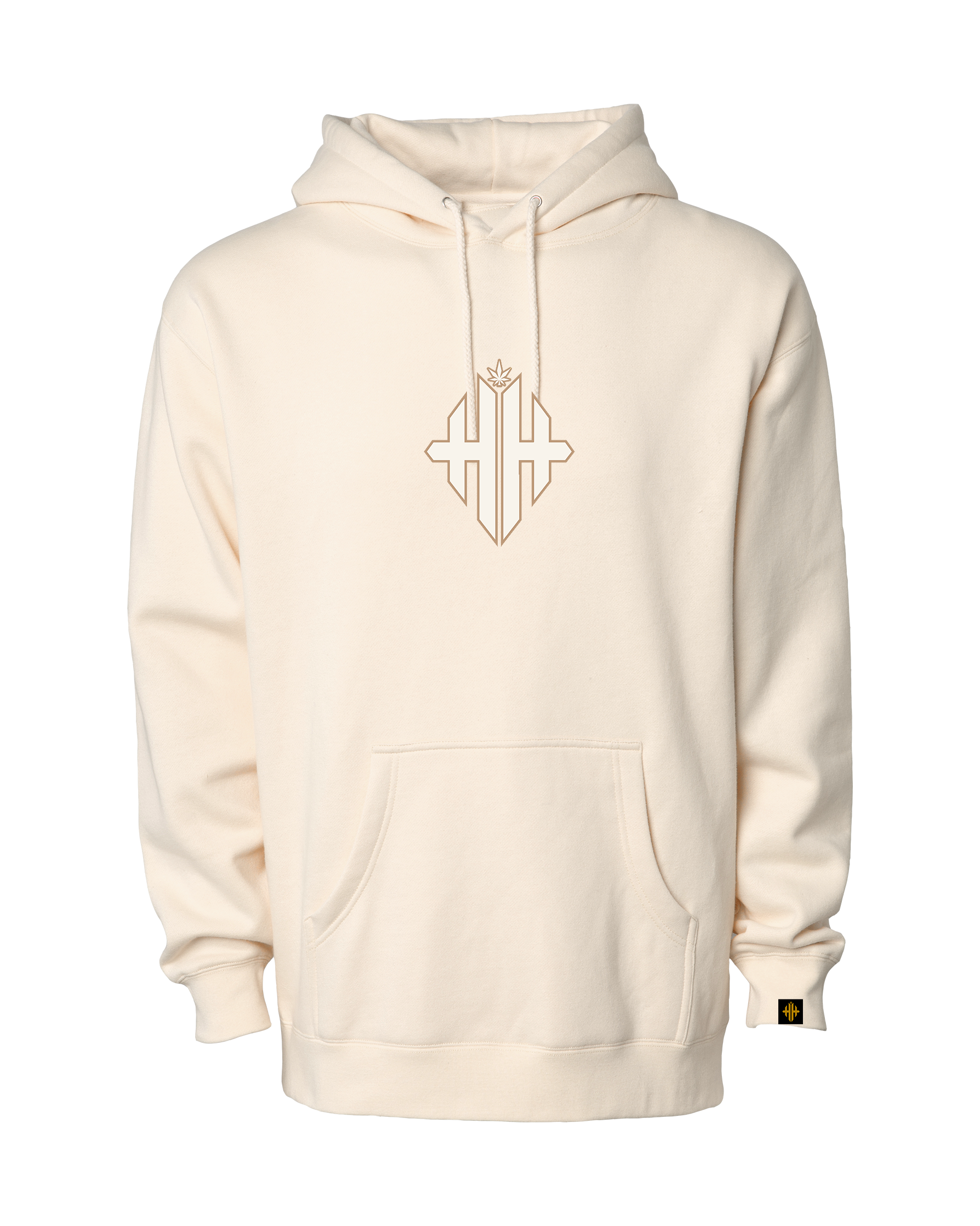 Herbman Hustlin Platinum Monogram Hoodie - Cream/Platinum