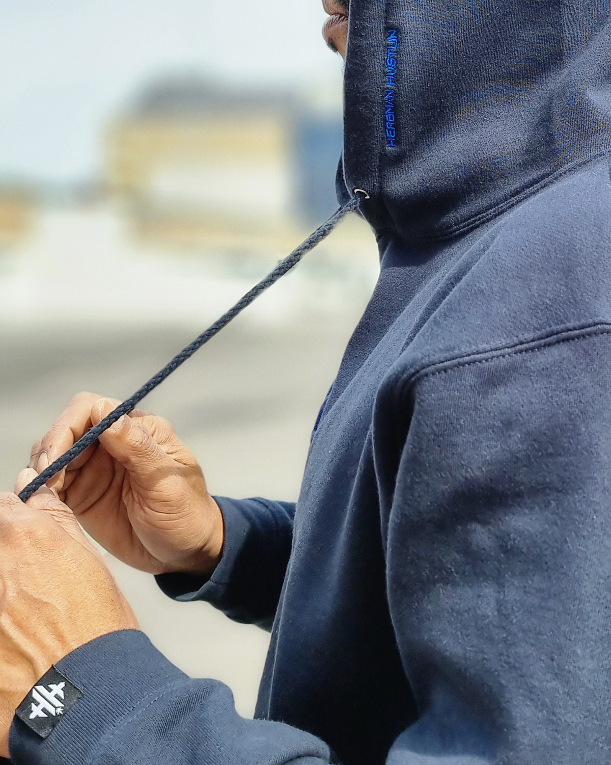 Herbman Hustlin Sapphire Monogram Hoodie - Navy/Galaxy Blue